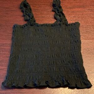 Black Ruffle Women's Top XS
